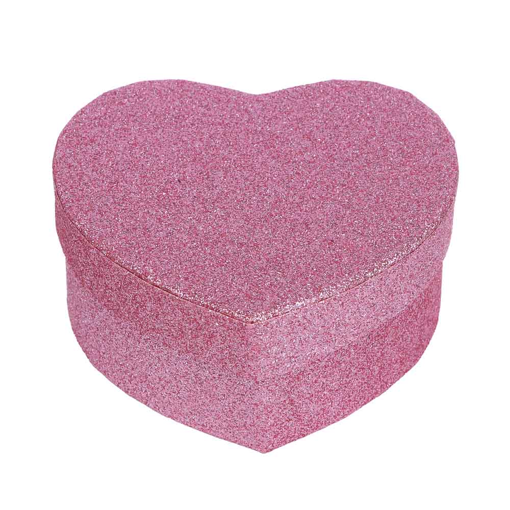 Коробка подарочная в форме сердца, декор глиттер, 11x9,8x5,2 см, 2 цвета, арт.№ 207-018