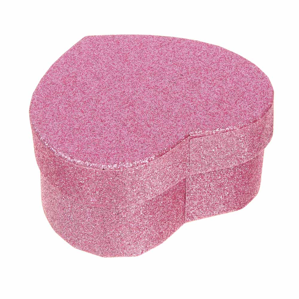 Коробка подарочная в форме сердца, декор глиттер, 11x9,8x5,2 см, 2 цвета, арт.№ 207-018