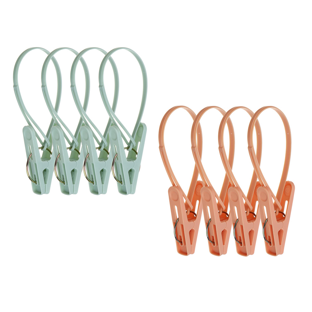 VETTA Набор прищепок с петлями, полипропилен, железо 8 штук, арт.№ 453-138