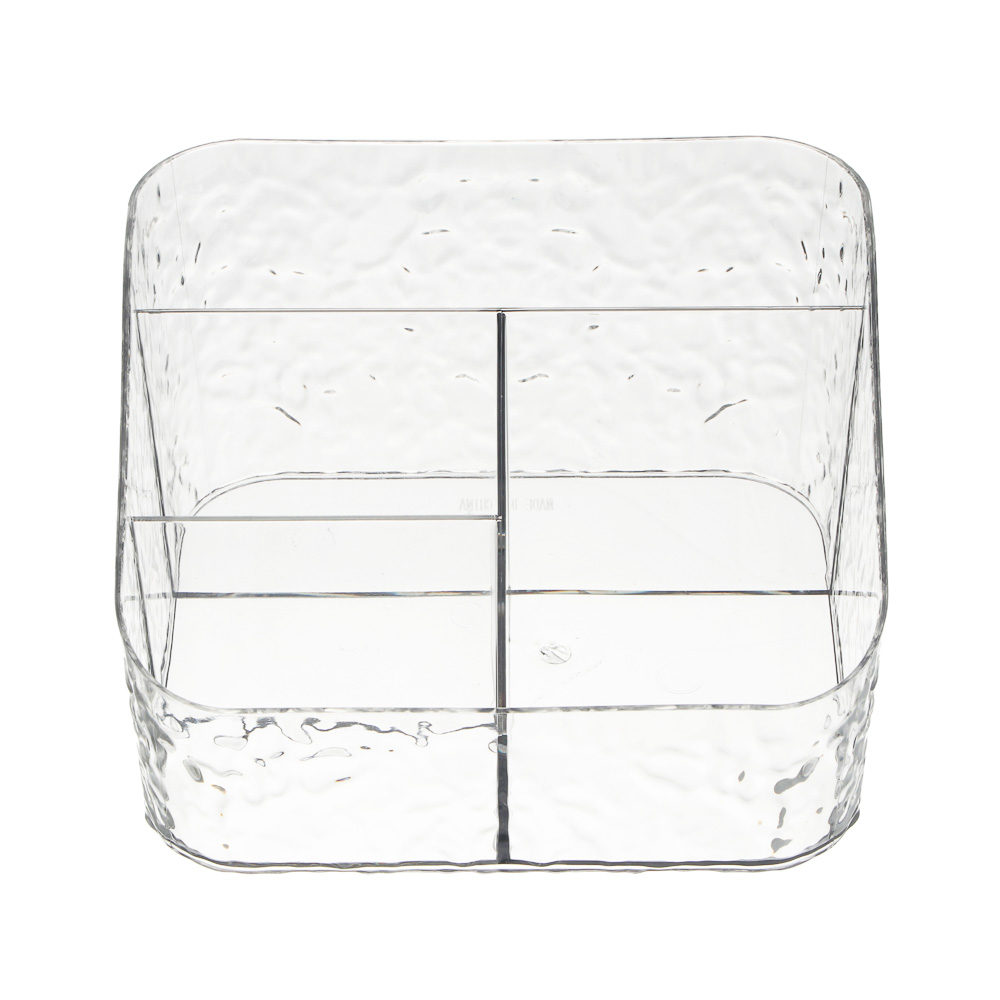 Органайзер для косметики и визажа тм ЮНИLOOK Ice 17,5х15х11см, пластик PET, #25667, арт.№ 357-412