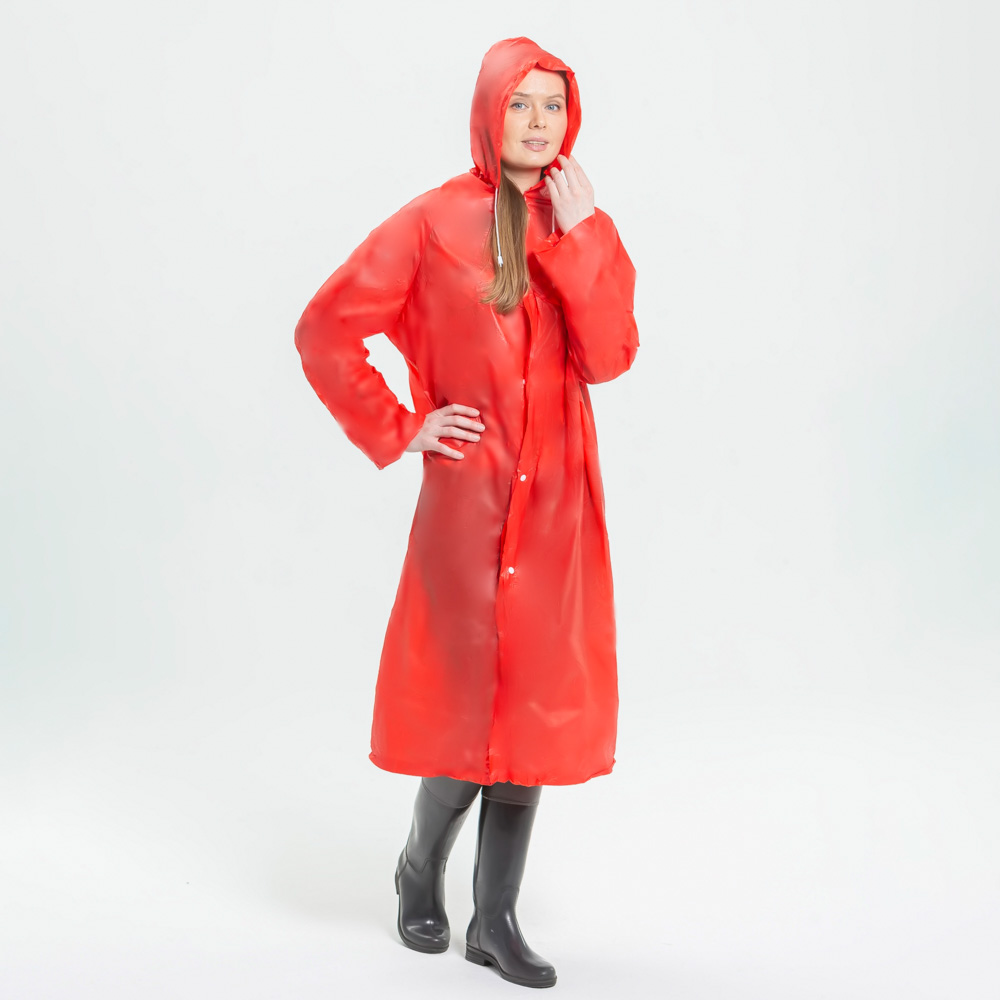 Дождевик с кнопками тм INBLOOM, 63х118см, ПВХ 100 мкм, 4 цвета, арт.№ 457-204