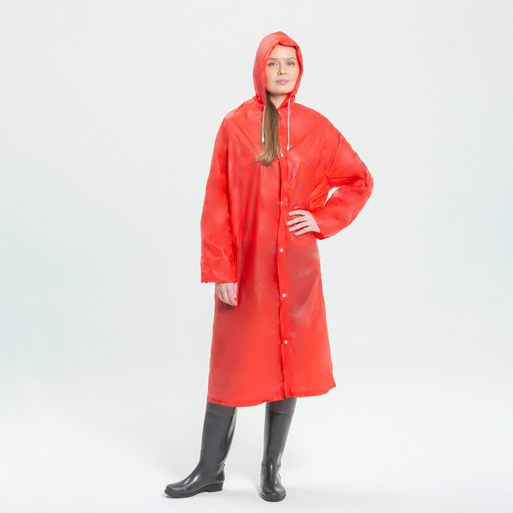 Дождевик с кнопками тм INBLOOM, 63х118см, ПВХ 100 мкм, 4 цвета, арт.№ 457-204