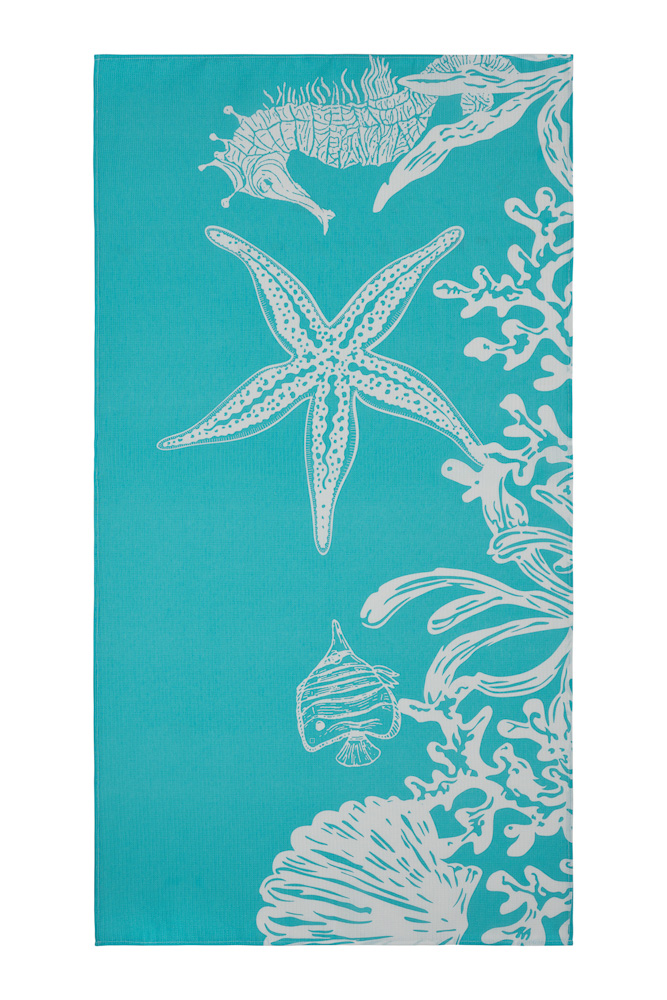 PROVANCE Саммер Тайм Полотенце вафельное пляжное 75х150см, 100% хлопок, 5 дизайнов, арт.№ 496-027