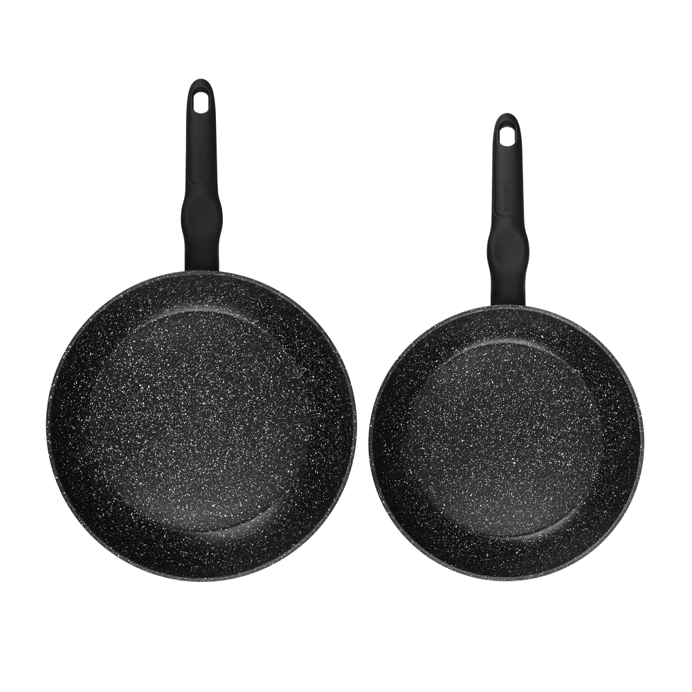 SATOSHI Стоун Наб.пос.10пр, ковш+крышка 1,3л, кастр.+крышки 2,3;3,8;5,7л, сковороды 24,28см, индукц., арт.№ 846-666