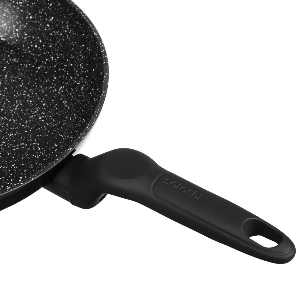 SATOSHI Стоун Наб.пос.10пр, ковш+крышка 1,3л, кастр.+крышки 2,3;3,8;5,7л, сковороды 24,28см, индукц., арт.№ 846-666