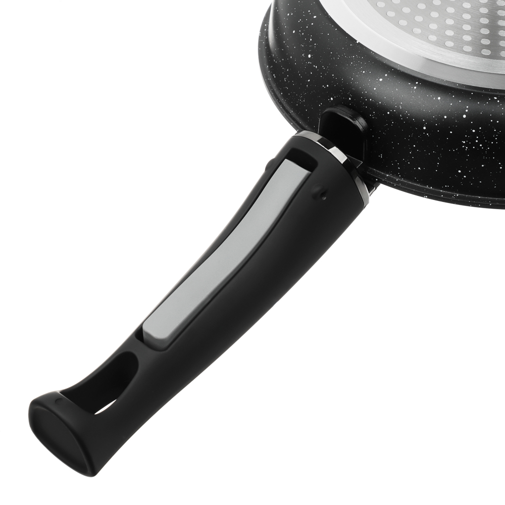 SATOSHI Нера Наб.пос. 4пр съемная ручка, ковш 1,3л, сковороды 20,24см, антиприг.мрамор, индукция, арт.№ 846-667