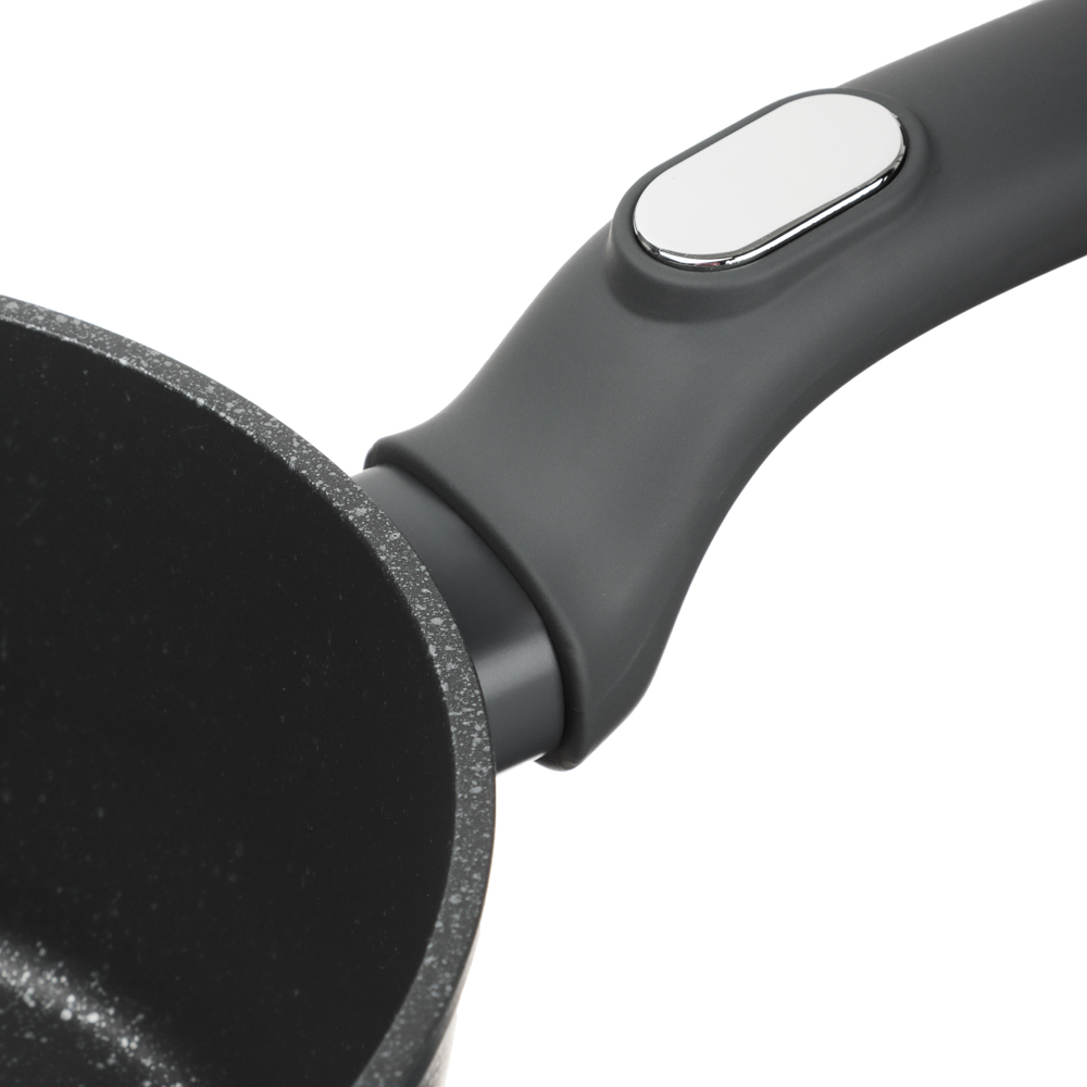 SATOSHI Мирабо Набор посуды 2пр, ковш 1,3л, сковорода 24см, антипригарное покрытие мрамор, индукция, арт.№ 846-668