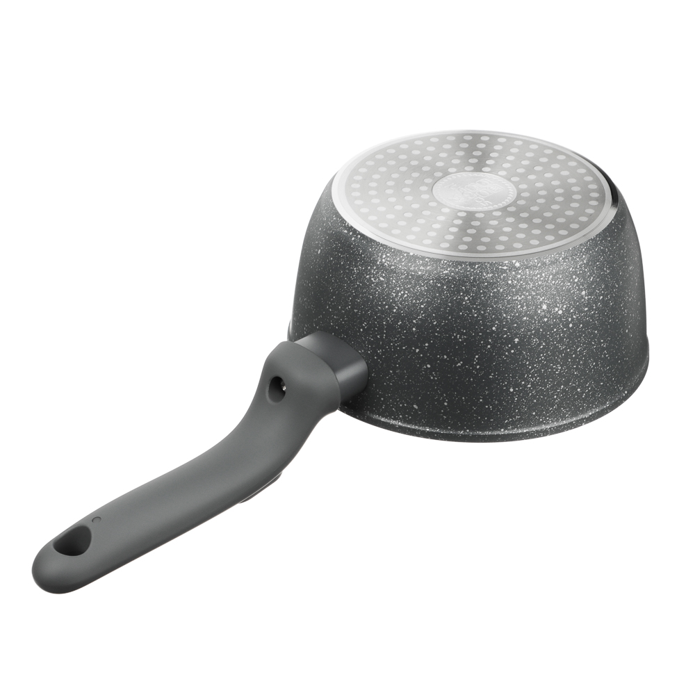 SATOSHI Мирабо Набор посуды 2пр, ковш 1,3л, сковорода 24см, антипригарное покрытие мрамор, индукция, арт.№ 846-668