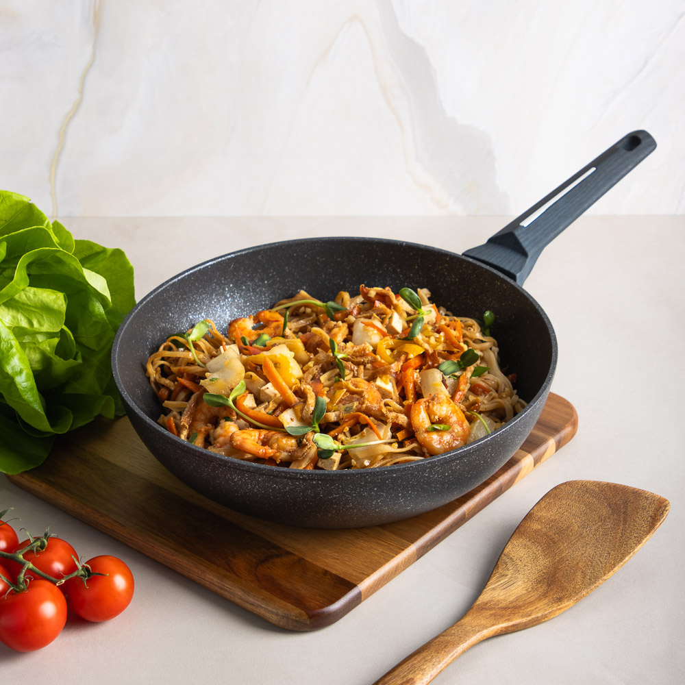 SATOSHI Гардан Вок литой d28см, антипригарное покрытие мрамор, индукция, арт.№ 846-669