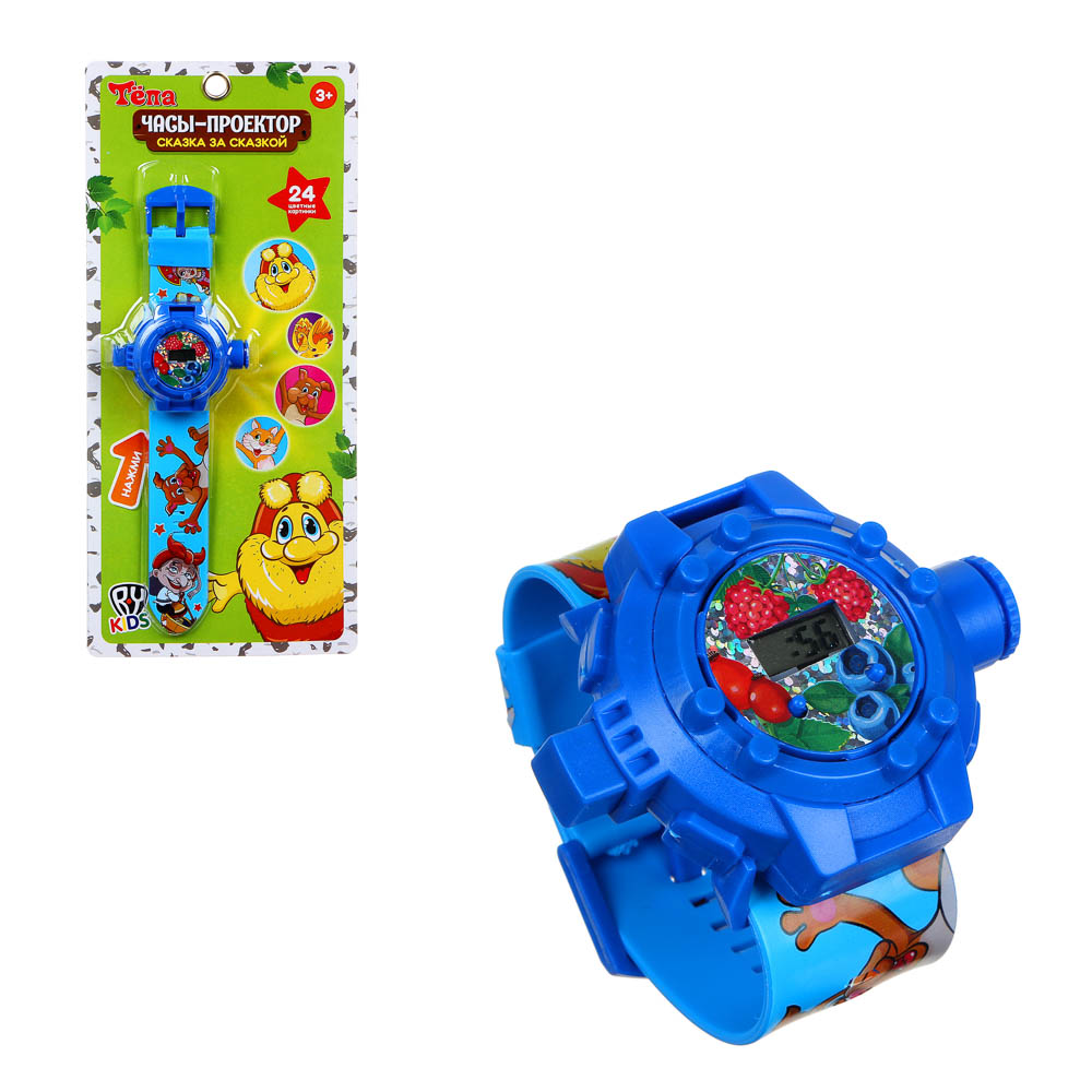 BY ТЕПА Часы проектор "Сказка за сказкой" 3AG3, полипропилен, силикон, 21,5x6,5см, арт.№ 295-196