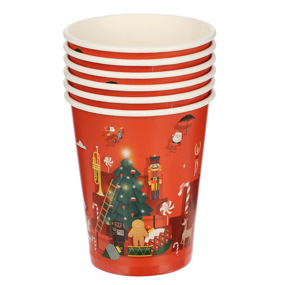 Набор бумажных стаканов Рождественская сказка, 6 шт*250 мл, арт.№ 530-404