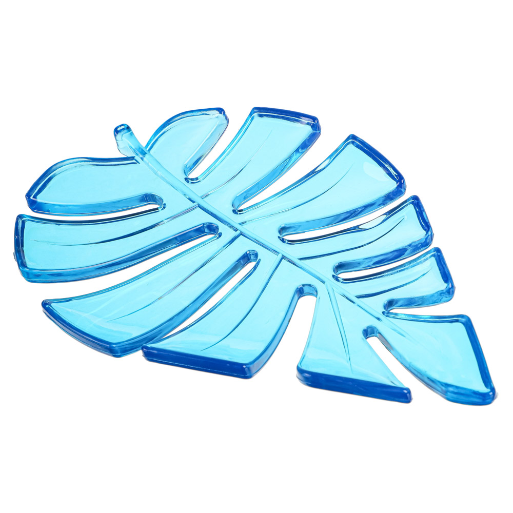 VETTA Мыльница гибкая "Лист папоротника", ПВХ, 14,5x9,5см, 3 цвета, арт.№ 463-356