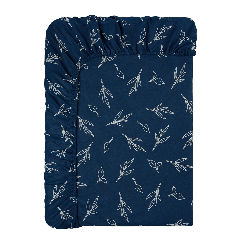 PROVANCE Нэви Простыня на резинке 160х200х20см, 100% хлопок, бязь, синий, арт.№ 432-259