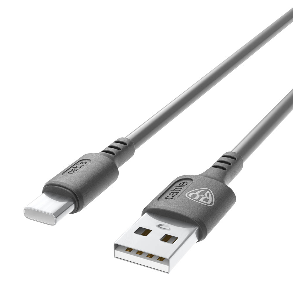 Кабель для зарядки USB(A)-Type C BY Fusion, 18Вт, 1 м, 3A, TPE, чёрный, арт.№ 931-605