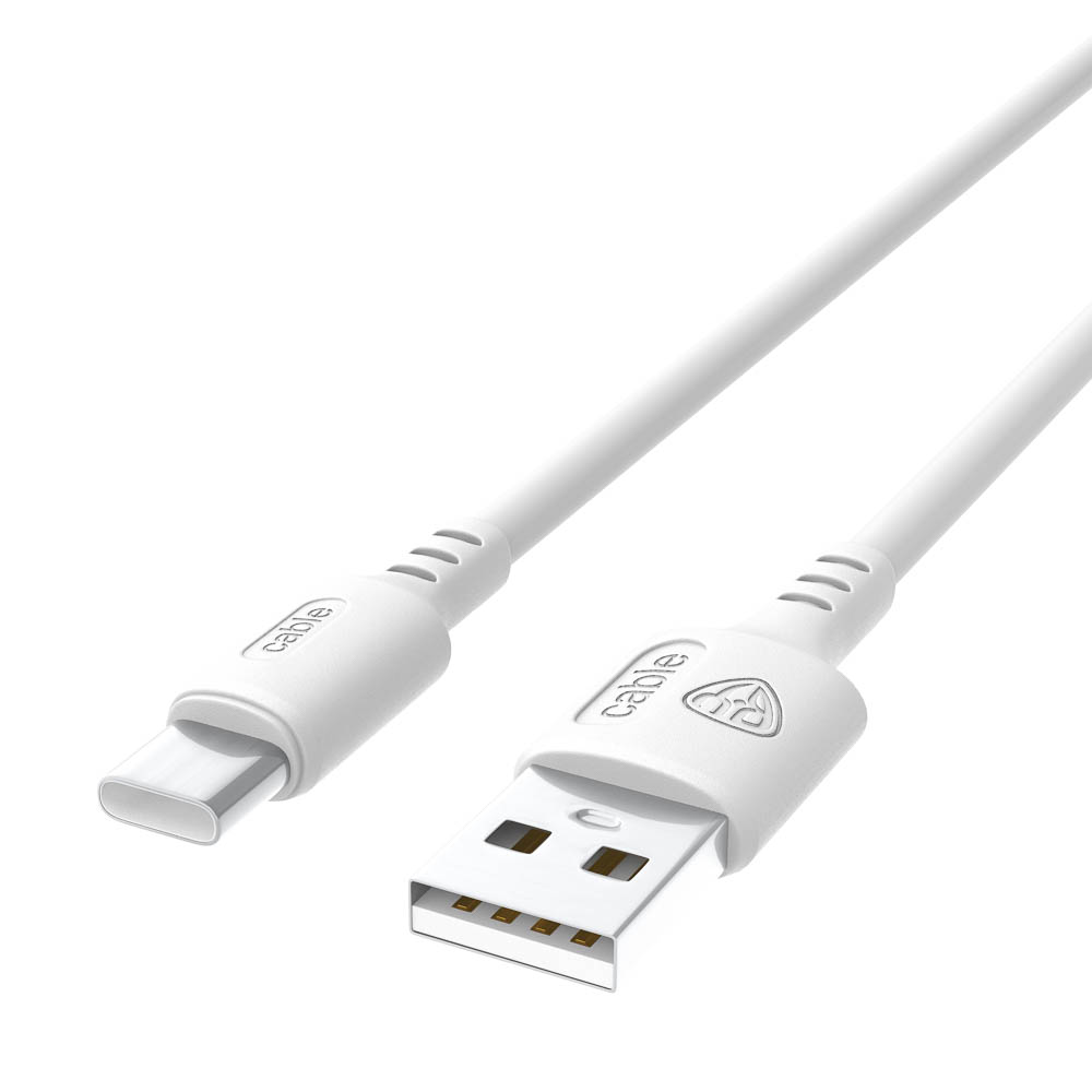 Кабель для зарядки USB(A)-Type C BY Fusion, 18Вт, 1 м, 3A, TPE, белый, арт.№ 931-606