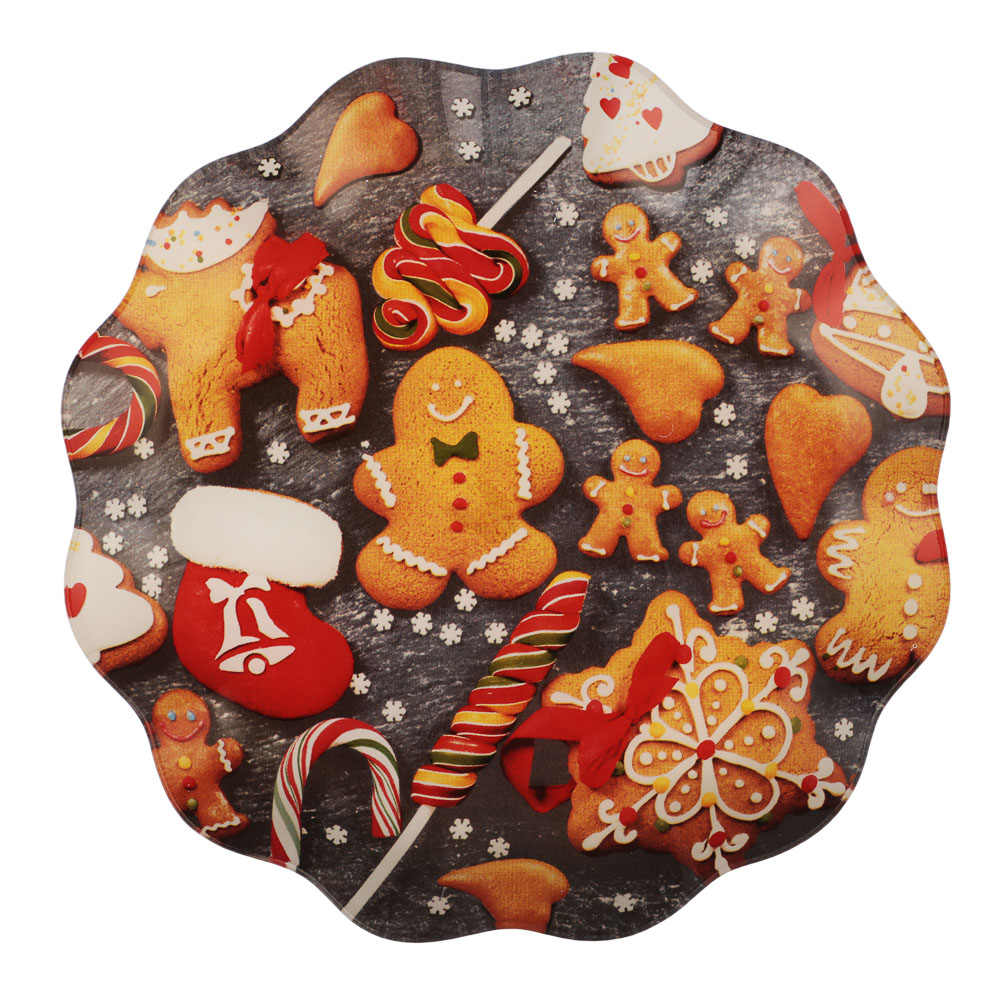 Имбирный пряник Блюдо круглое, 20см, стекло, арт.№ 820-794