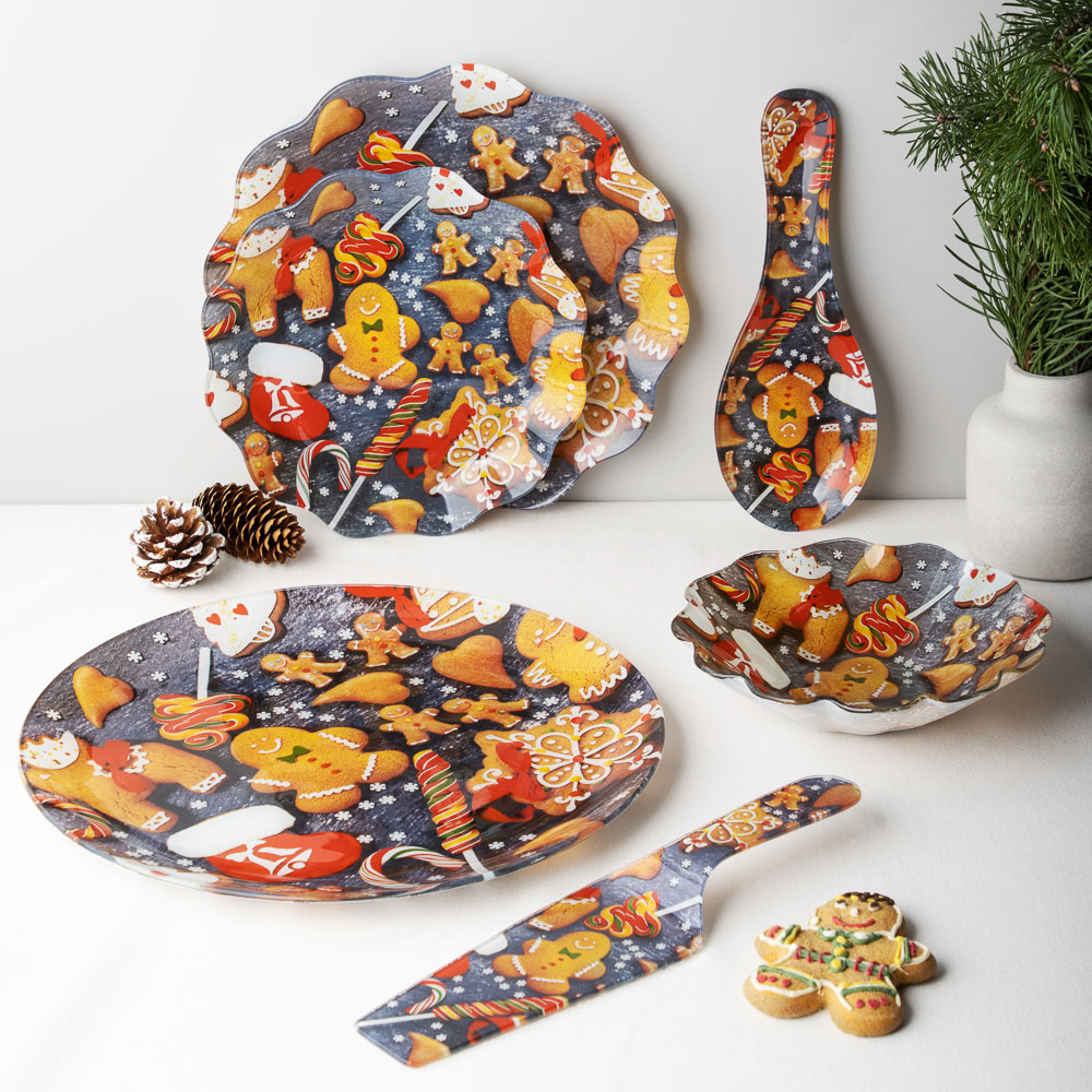 Имбирный пряник Блюдо круглое, 20см, стекло, арт.№ 820-794