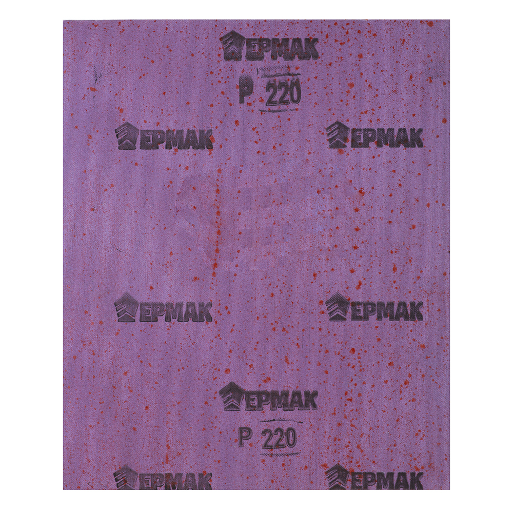 ЕРМАК Шлиф-шкурка на тканевой основе водостойкая 230x280 №220 (цена за 1 лист, в спайке 50 листов), арт.№ 611-199