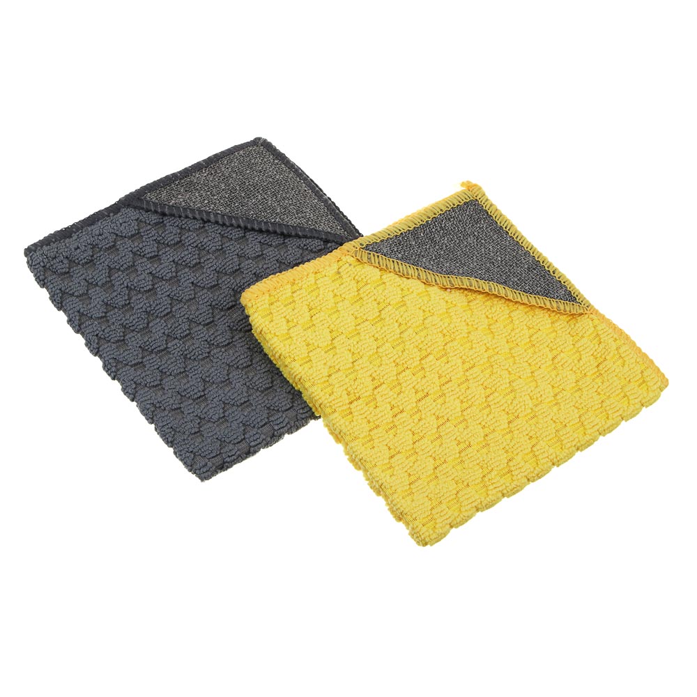 VETTA Салфетка из микрофибры, универсальная, с абразивным уголком, 30х30см, 300г/м2, арт.№ 448-005