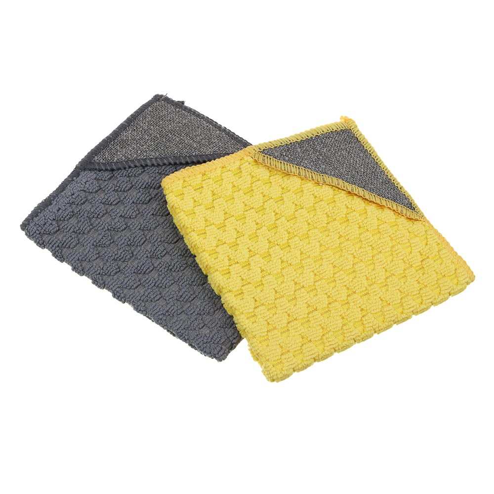 VETTA Салфетка из микрофибры, универсальная, с абразивным уголком, 30х30см, 300г/м2, арт.№ 448-005