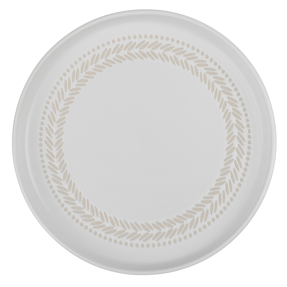 Тарелка закусочная 20см, тм MILLIMI Треция белый, керамика, арт.№ 824-287