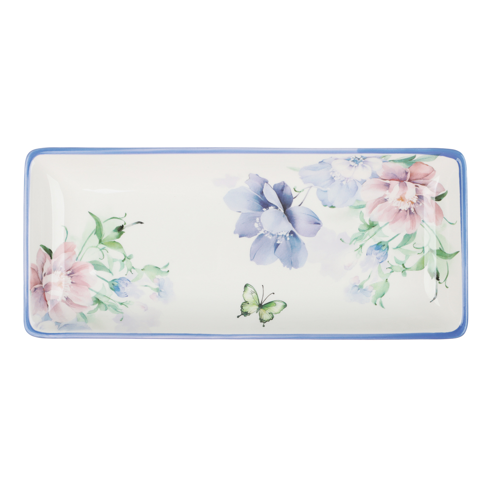 Блюдо прямоугольное 28х12х3,2см, тм MILLIMI Гарден, керамика, арт.№ 824-290