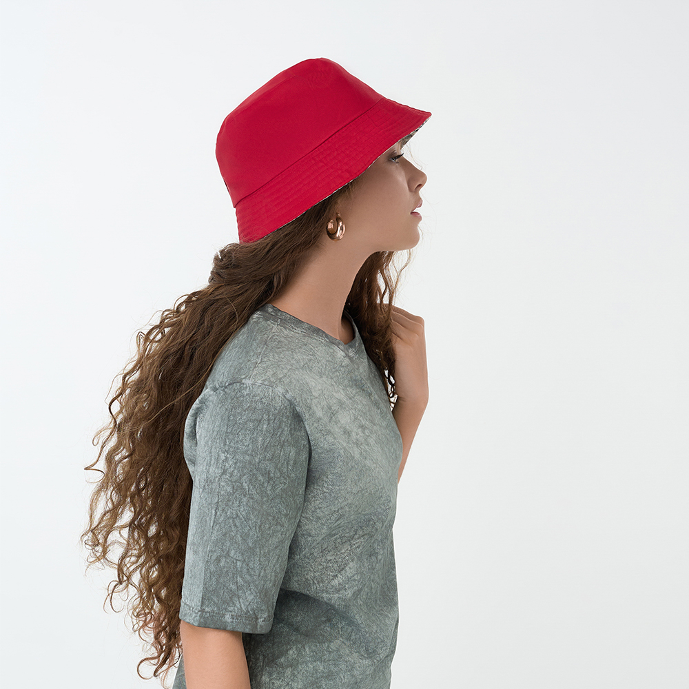 GALANTE Панама с цветным подкладом, р.56-58, 100% полиэстер, красный, ВЛ25-09, #2, арт.№ 314-949