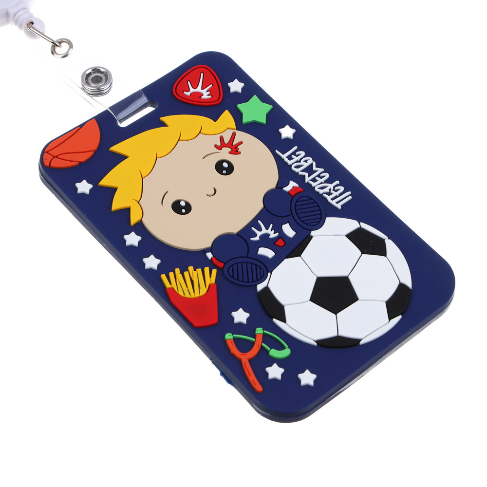 BY Русские Супергерои Чехол для карты, бейджа, пропуска, 11x7см, карабин, рулетка, "Пересвет Кавай", арт.№ 801-014