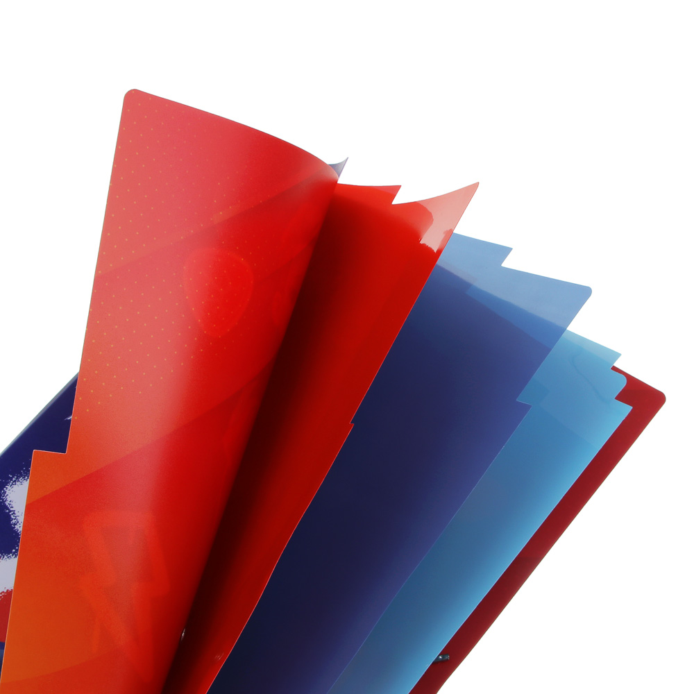 Папка д/тетрадей BY Русские Супергерои "Мальчики Джуниор" 31,8x23см, д/A4, 4отд., резинка, пл.0,6мм, арт.№ 801-015