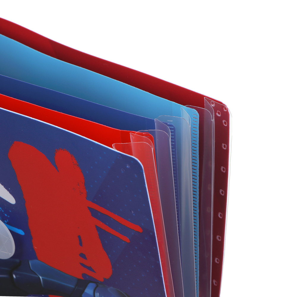 Папка д/тетрадей BY Русские Супергерои "Мальчики Джуниор" 31,8x23см, д/A4, 4отд., резинка, пл.0,6мм, арт.№ 801-015