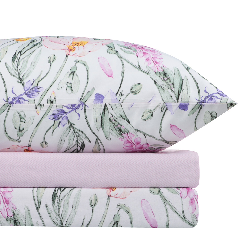 PROVANCE Ботаника Комплект постельного белья евро (4 предмета), поплин, 100% хлопок, арт.№ 488-175