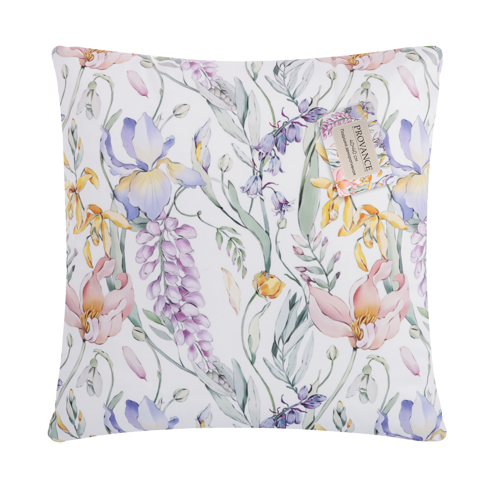 PROVANCE Ботаника Подушка декоративная 40х40см, 100% полиэстер, 3 дизайна, арт.№ 488-177