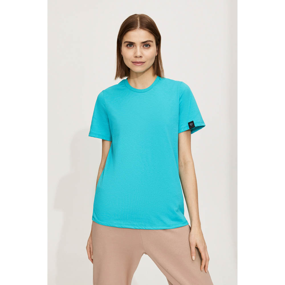 BY Basic Футболка женская, хлопок, цвет бирюзовый, размер M, арт.№ 833-076