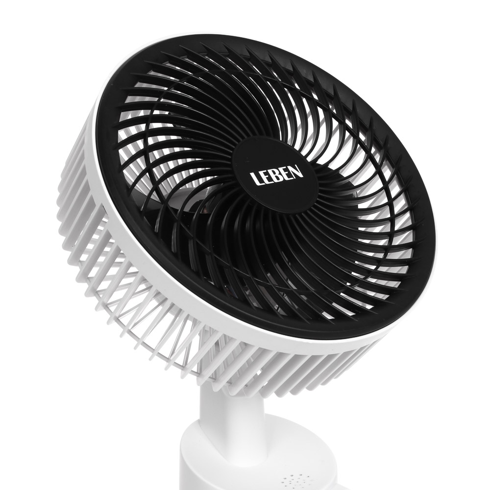 Вентилятор напольный тм LEBEN 25Вт, 3 скорости, диаметр 20см, 220в, белый, арт.№ 243-001