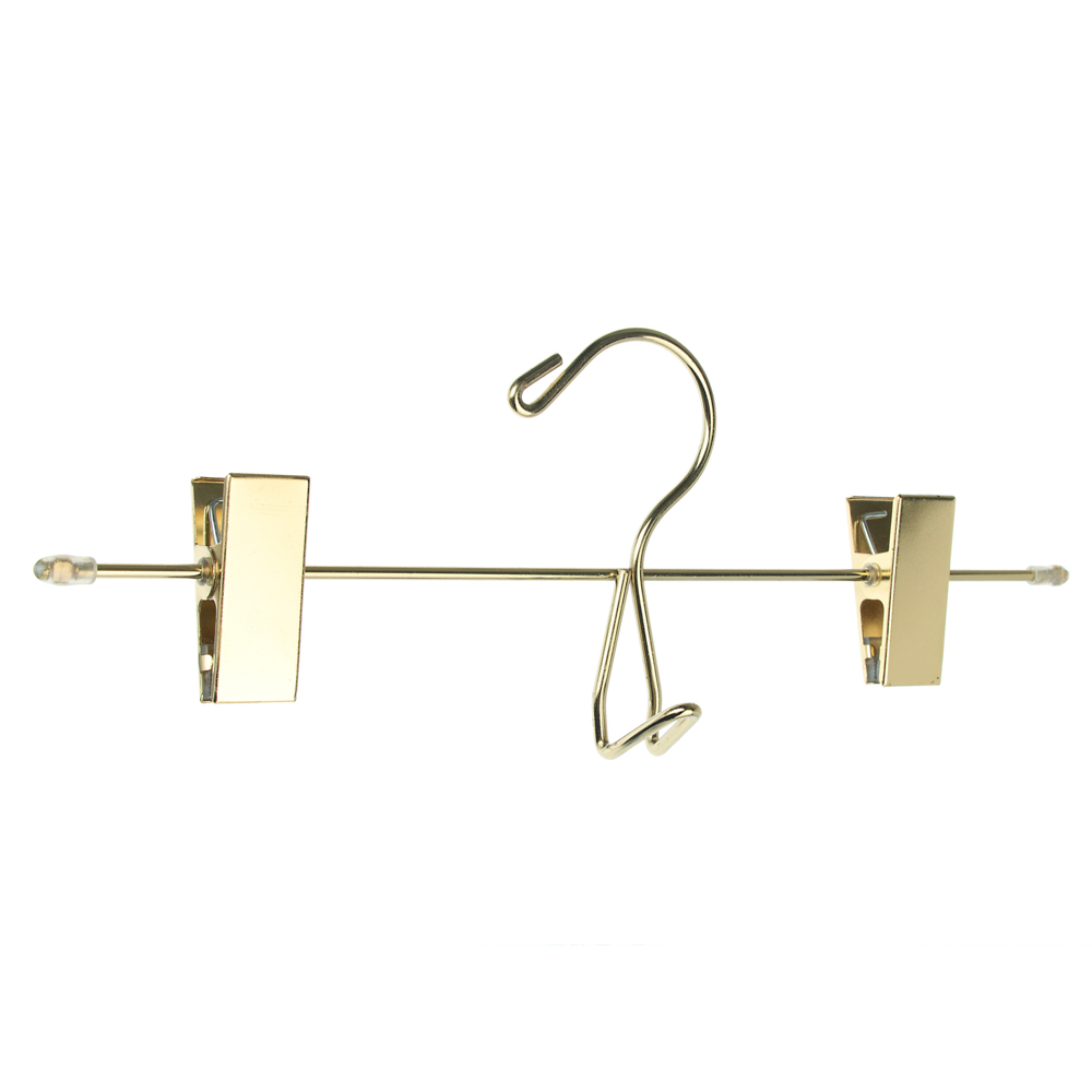 VETTA Вешалка металлическая для брюк/юбок с клипсами 30см, 2 цвета: розовое золото, золото, арт.№ 456-091