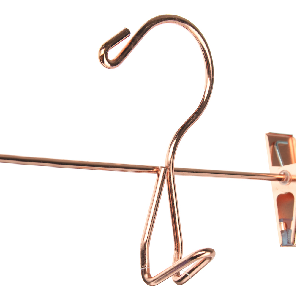 VETTA Вешалка металлическая для брюк/юбок с клипсами 30см, 2 цвета: розовое золото, золото, арт.№ 456-091