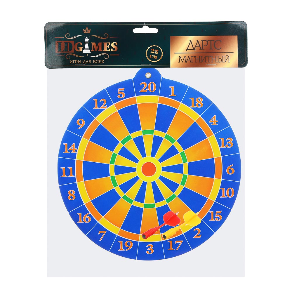 LDGames Дартс магнитный 25см,пластик, бумага, металл BL-122, арт.№ 341-045