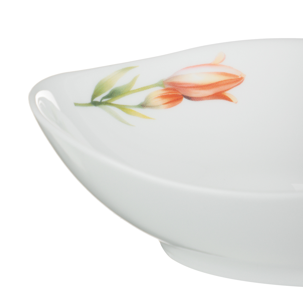 MILLIMI Лилия Салатник, опаловое стекло, 400мл, 15х6см, треугольная форма, арт.№ 818-330