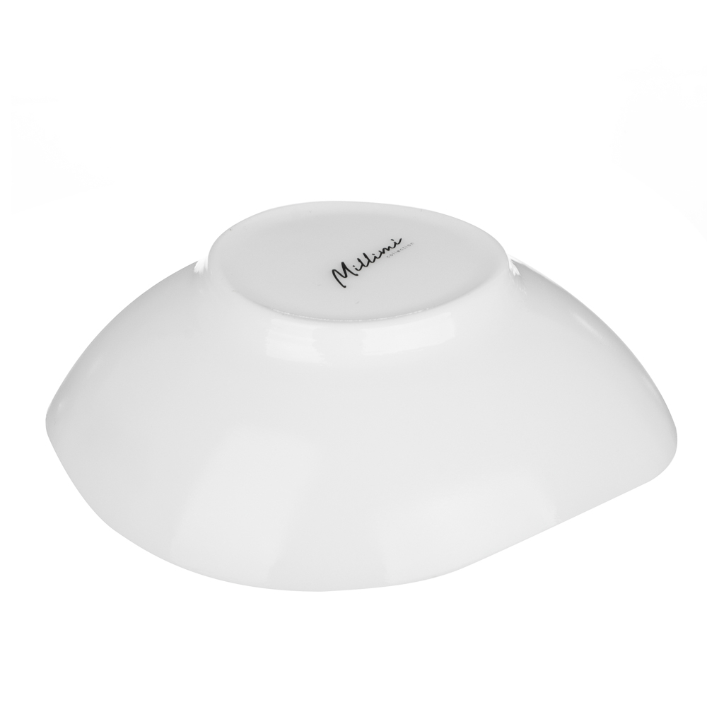 MILLIMI Лилия Салатник, опаловое стекло, 400мл, 15х6см, треугольная форма, арт.№ 818-330