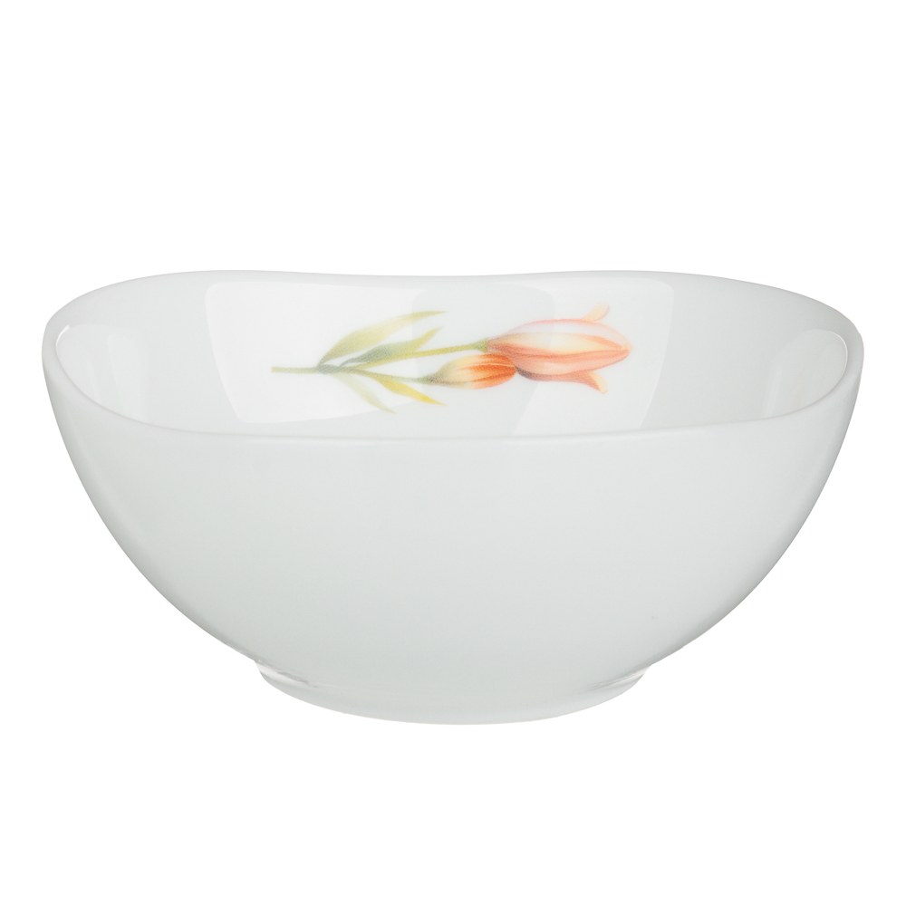 MILLIMI Лилия Салатник, опаловое стекло, 250мл, 11.4х4.8см, треугольная форма, арт.№ 818-331