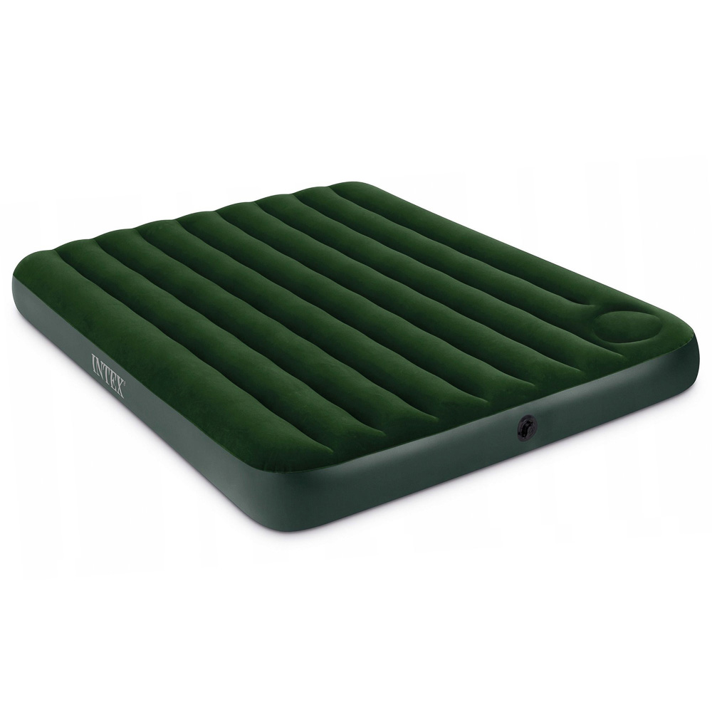 INTEX Кровать надувная DOWNY BED(fiber-tech), 152x203x25см, ПВХ, 64109, арт.№ 108-055