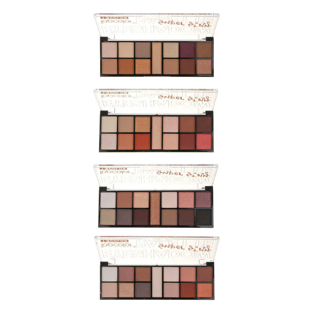 Тени для век матовые и сияющие 13 цветов тм Topcolor, 15,6 гр, TC3066, арт.№ 330-589