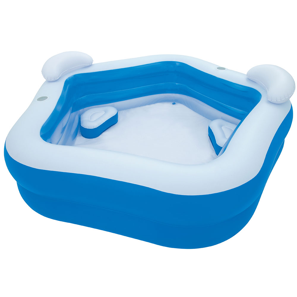 BESTWAY Семейный бассейн BACKYARD OASIS, с сиденьями и подголовниками, ПВХ, 213х206х69см, 575л, от 6, арт.№ 107-201