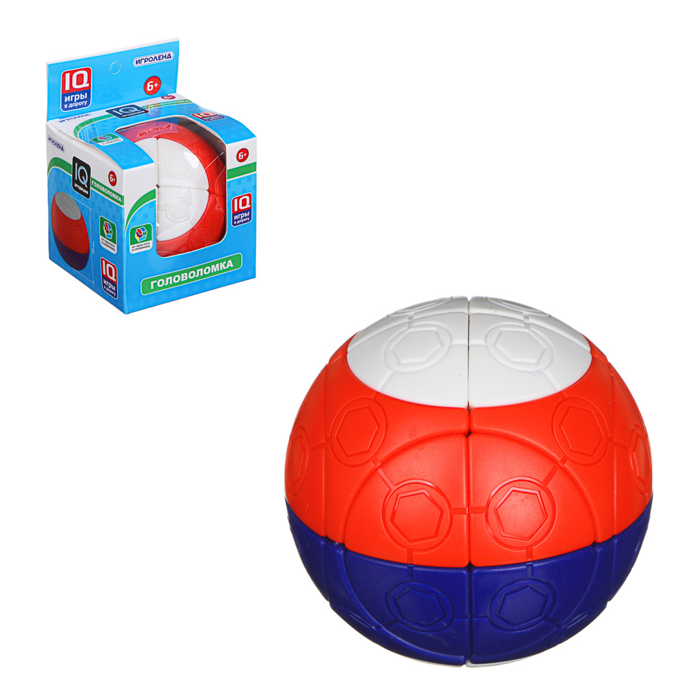 ИГРОЛЕНД Шар головоломка "Собери цвета", пластик, 7см, 3 цвета, арт.№ 214-028