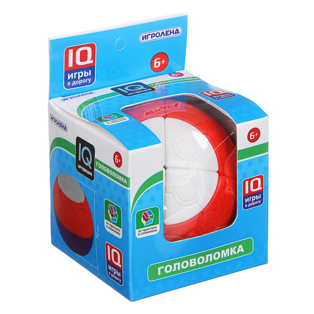 ИГРОЛЕНД Шар головоломка "Собери цвета", пластик, 7см, 3 цвета, арт.№ 214-028