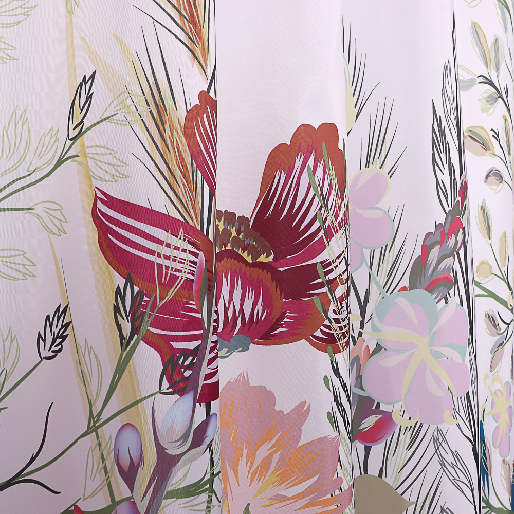 VETTA Шторка для ванной, с утяжелителем, полиэстер, 90 г/м2, 180x200см, Цветы, 055, арт.№ 461-055
