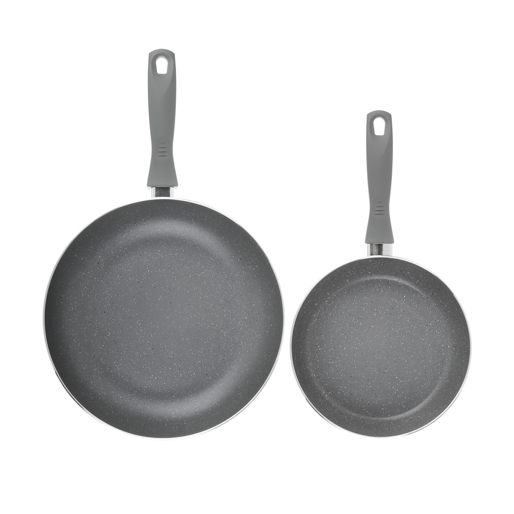 Набор посуды 5 предмметов SATOSHI, антипригарное покрытие мрамор, кастрюля+крышка 2,8 л, ковш 1,6 л, сковорода 20 см и 28 см, индукция, арт.№ 846-462