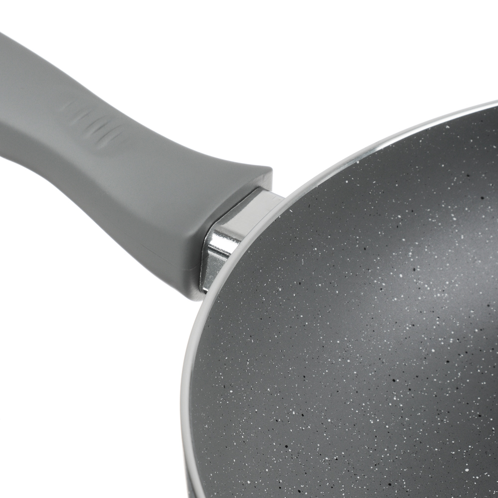 Набор посуды 5 предмметов SATOSHI, антипригарное покрытие мрамор, кастрюля+крышка 2,8 л, ковш 1,6 л, сковорода 20 см и 28 см, индукция, арт.№ 846-462