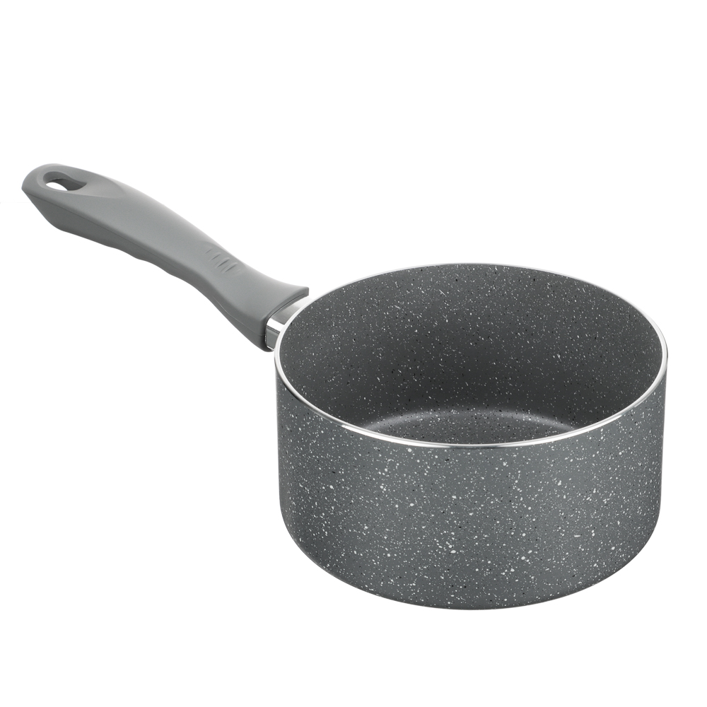 Набор посуды 5 предмметов SATOSHI, антипригарное покрытие мрамор, кастрюля+крышка 2,8 л, ковш 1,6 л, сковорода 20 см и 28 см, индукция, арт.№ 846-462