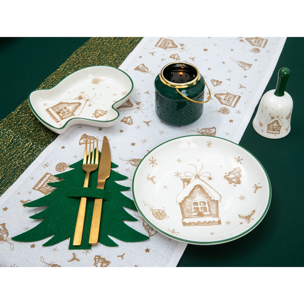 MILLIMI Пряничный домик Блюдо в форме варежки 20х17,5х3см, керамика, арт.№ 820-131